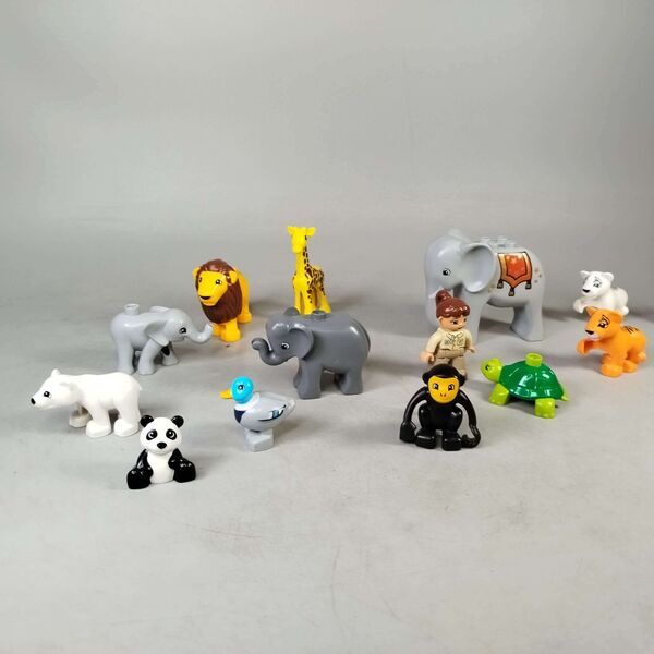 LEGO Bundle Duplo Set von 11 Zootiere & Wildtiere Figuren mit Pflegerine | mehrfarbig, image 3 of 3