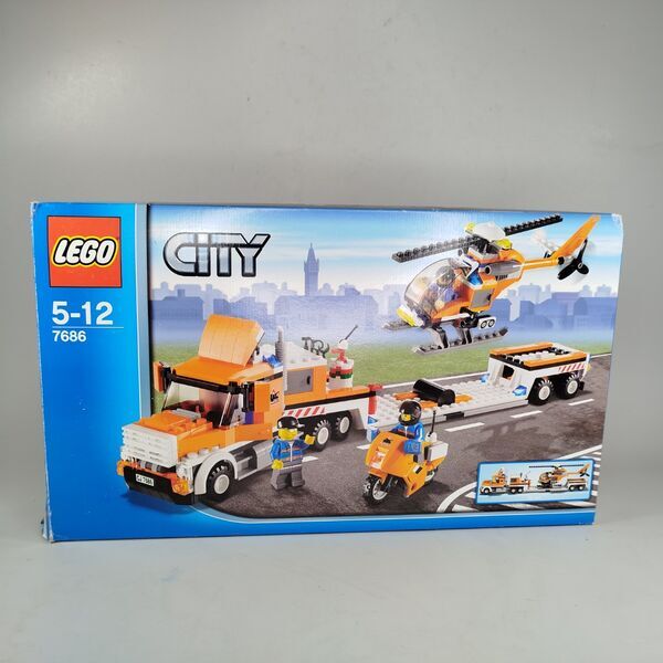 LEGO City 7686 Schwertransport mit Helikopter | mehrfarbig 2