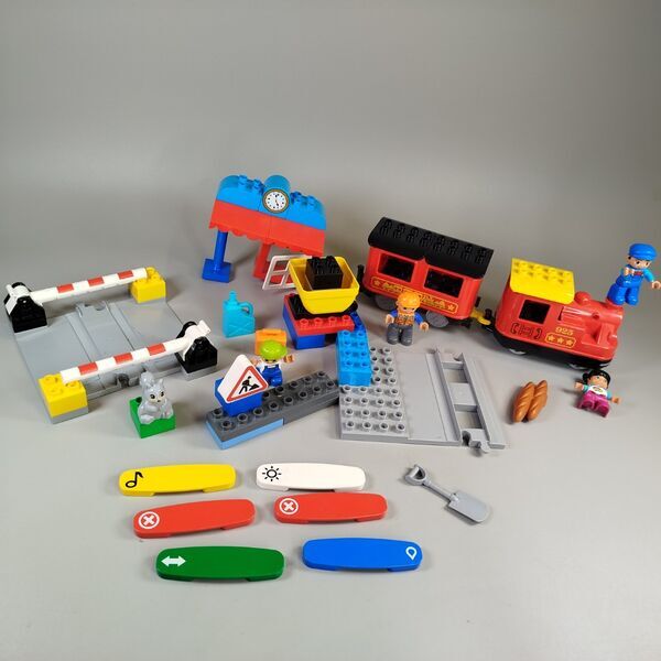 LEGO Duplo Zugset - Lokomotive, Wagen and Schienen Set | multicolored 1