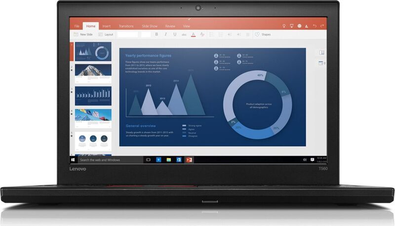 Lenovo ThinkPad T560 | i5-6300U | 15.6" | 16 GB | 160 GB SSD | FHD | Kamera internetowa | Win 10 Pro | DE