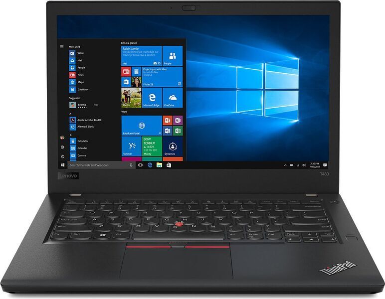 Lenovo ThinkPad T480 | i5-7200U | 14" | 8 GB | 500 GB SSD | webová kamera | Win 10 Pro | DE