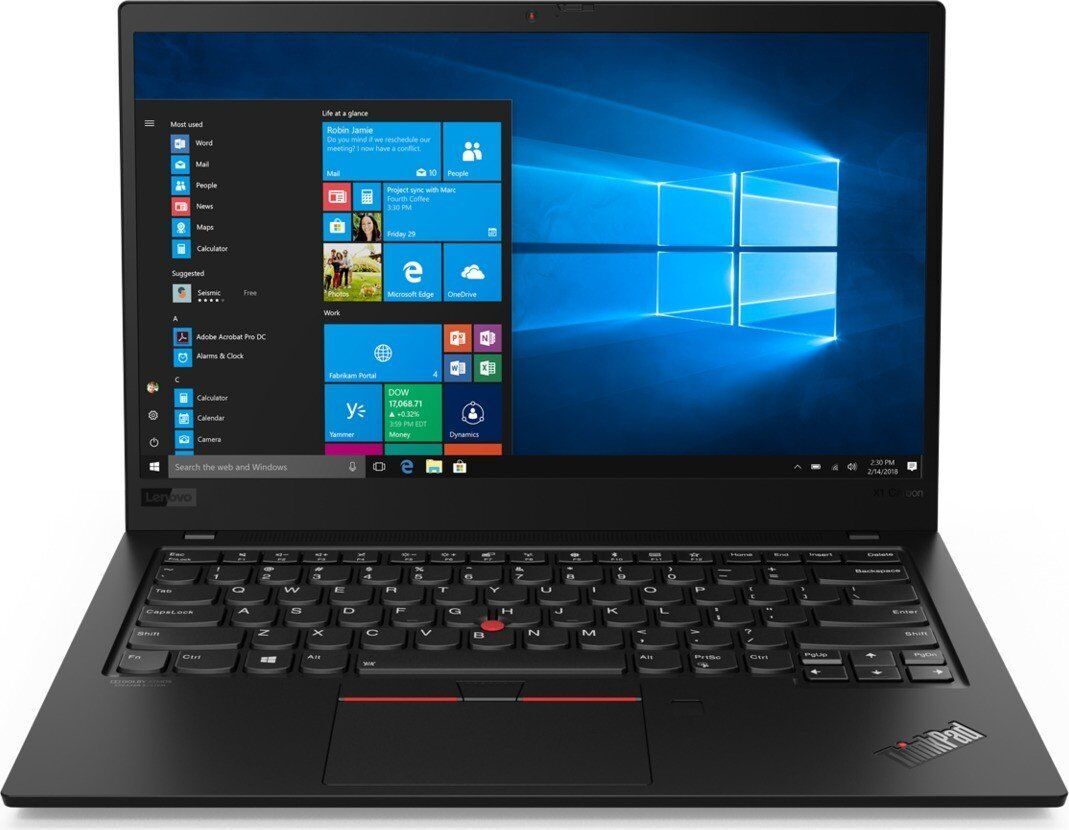 Lenovo ThinkPad X1 Carbon G7 | i7-8665U | 14" | 16 GB | 256 GB SSD | FHD | Webcam | Toetsenbordverlichting | FP | Win 11 Home | DE