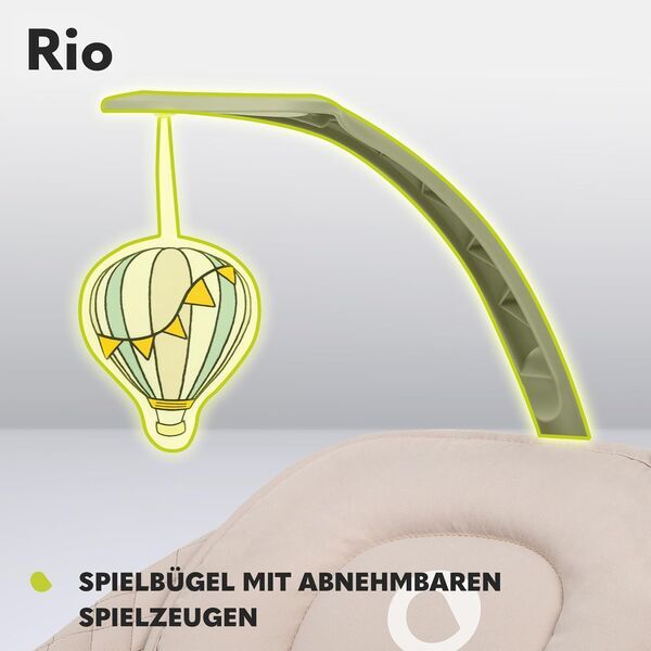 Lionel Rio Elektrische Babywippe | beige 3