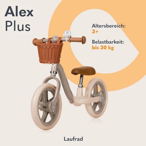 Lionelo Alex Plus Laufrad | beige 3