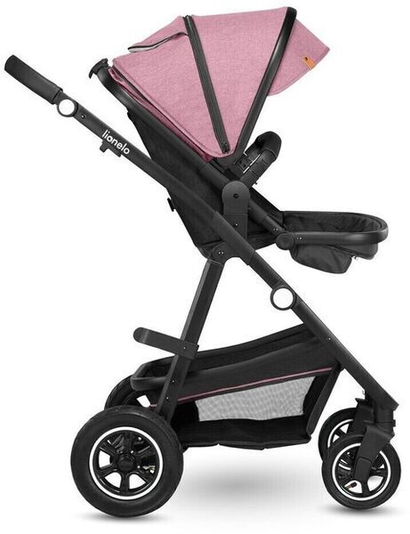 Lionelo Amber 2-v-1 kombinirani otroški voziček | roza/črna 4