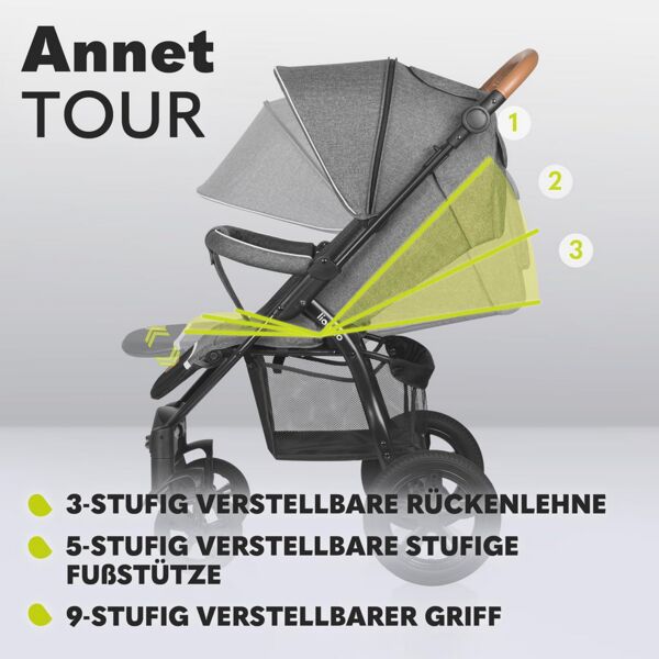 Lionelo Annet Kinderwagen | Siva 2