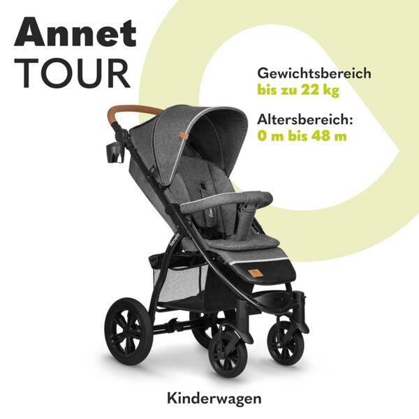 Lionelo Annet Kinderwagen | Siva 3
