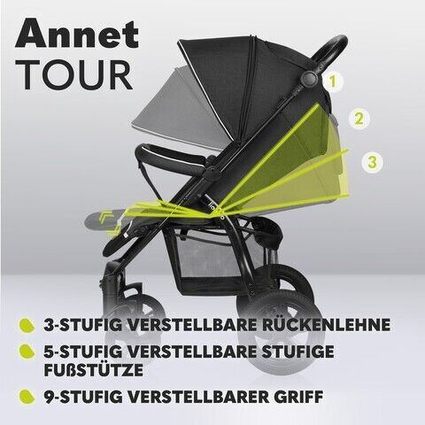 Lionelo Annet Tour Buggy | black 3