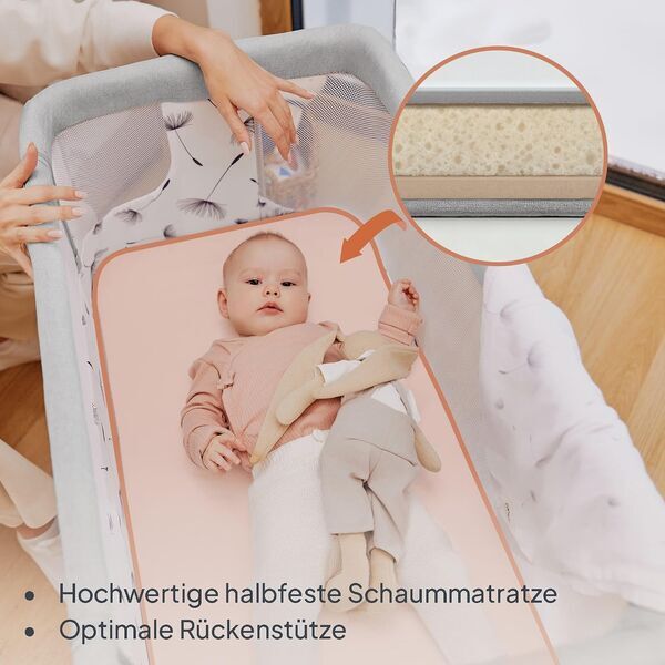 Lionelo Aurora 3-in-1 co-sleeper | Beige Taupe, image 1 of 3