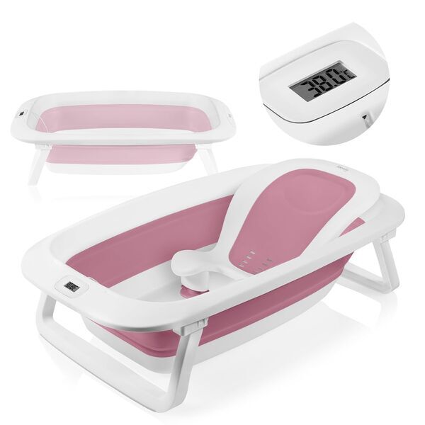 Lionelo Babybubble Faltbare Babybadewanne | rosa 1