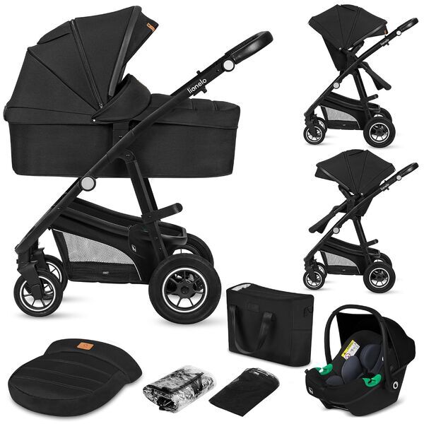 Lionelo Bianka 3-in-1 combination stroller | black, image 1 of 3