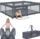 Lionelo Florence XL playpen | grey, thumbnail 1 of 3