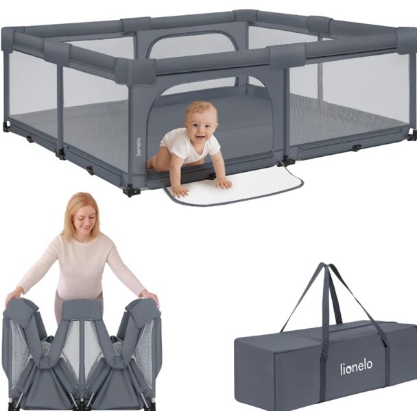 Lionelo Florence XL playpen | grey, image 1 of 3