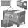 Lionelo Flower 4-in-1 Reisebett | grau thumbnail 1/2