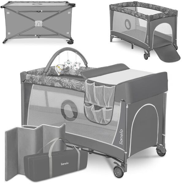 Lionelo Flower 4-in-1 Reisebett | grau 1