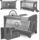 Lionelo Flower 4in1 travel cot | grey, thumbnail 1 of 2