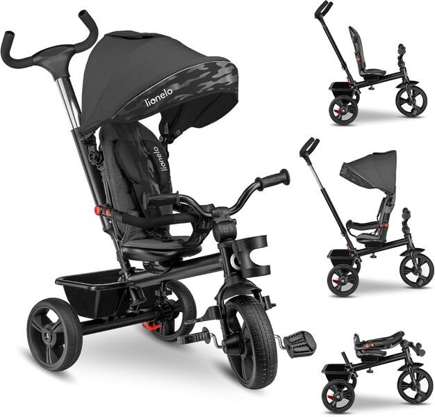 Lionelo Haari 2-в-1 триколка | сив 1