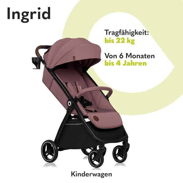 Lionelo Ingrid vaikiškas vežimėlis (2022) | rožinė, image 2 of 3