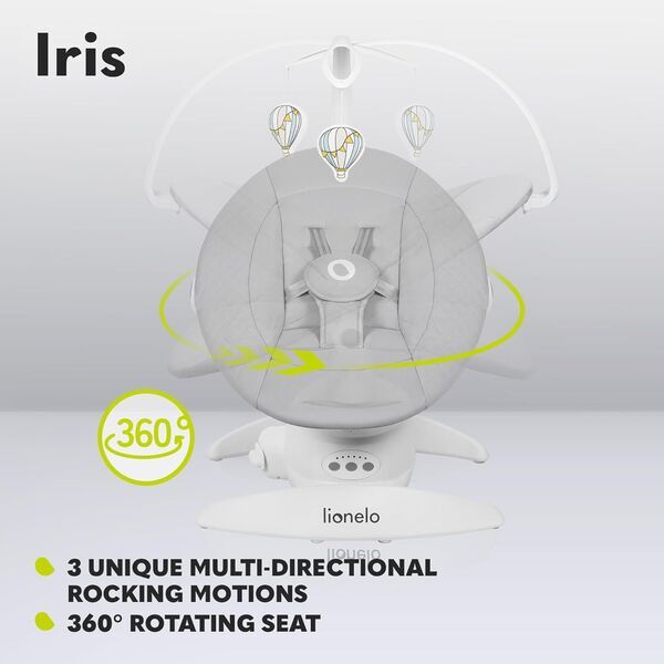 Lionelo Iris Elektrische Babywippe | grey 3