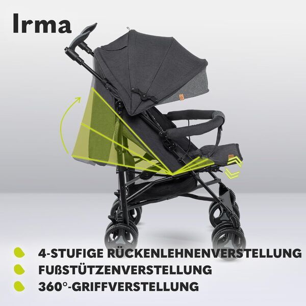 Lionelo Irma Kinderwagen | black 2