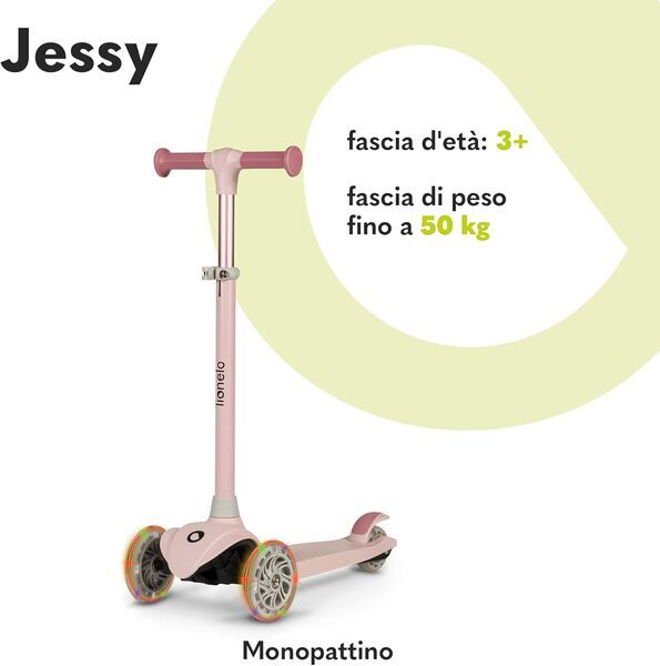 Lionelo Jessy Premium Dreiradroller | pink 2