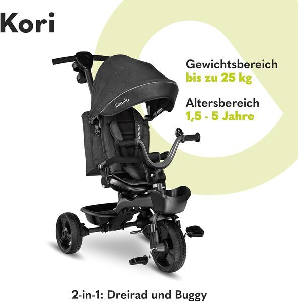 Lionelo Kori Tricikl | Crna, image 2 of 3