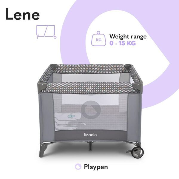 Lionelo Lene 2-in-1 Reisebett | grey 2