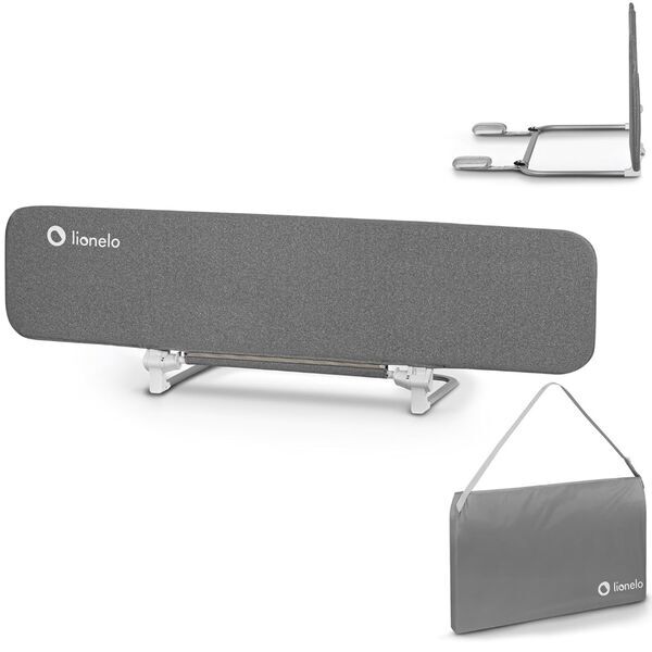 Lionelo Lora XL Tragbares Bettschutzgitter | grau 1