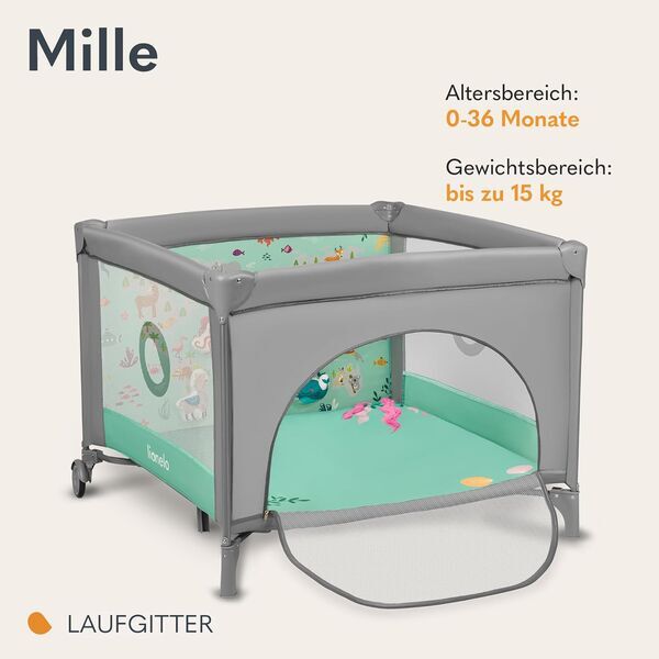 Lionelo Mille Reisebett | grey 2