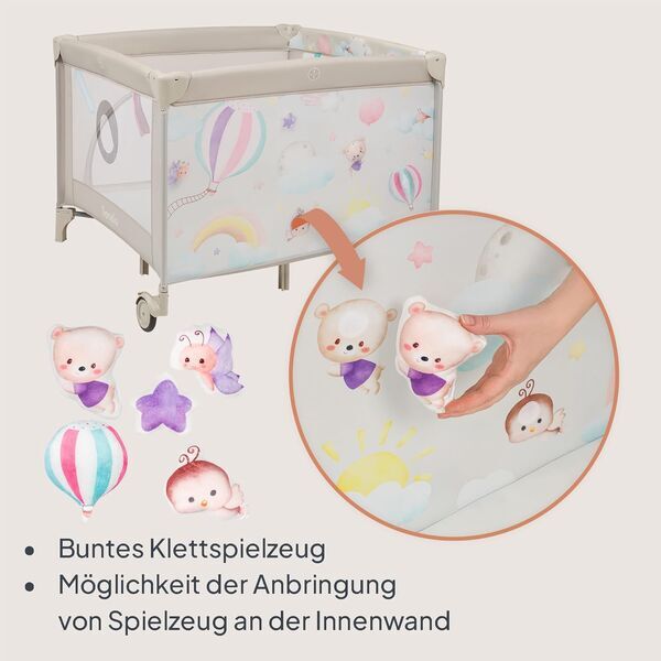 Lionelo Mille Plus 2-in-1 Reisebett | beige 3