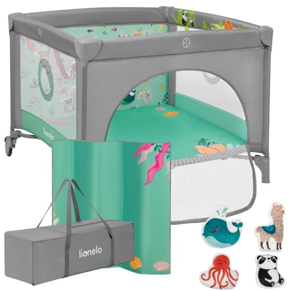 Lionelo Mille Plus playpen | green, image 2 of 3