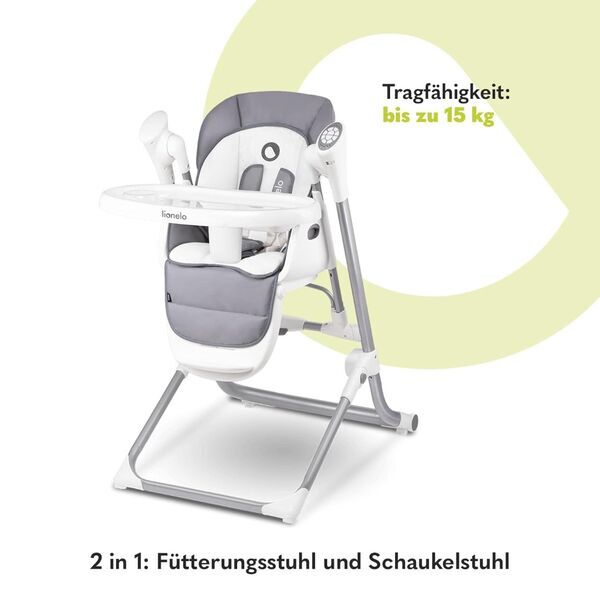 Lionelo Niles 2 in 1 Hochstuhl | grey 2