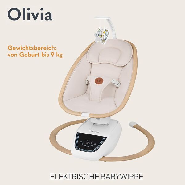 Lionelo Olivia Elektrische Babywippe | beige 2