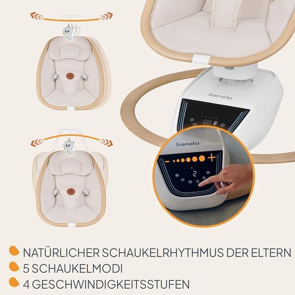 Lionelo Olivia Elektrische Babywippe | beige 3