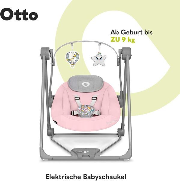 Lionelo Otto Babywippe | pink 2