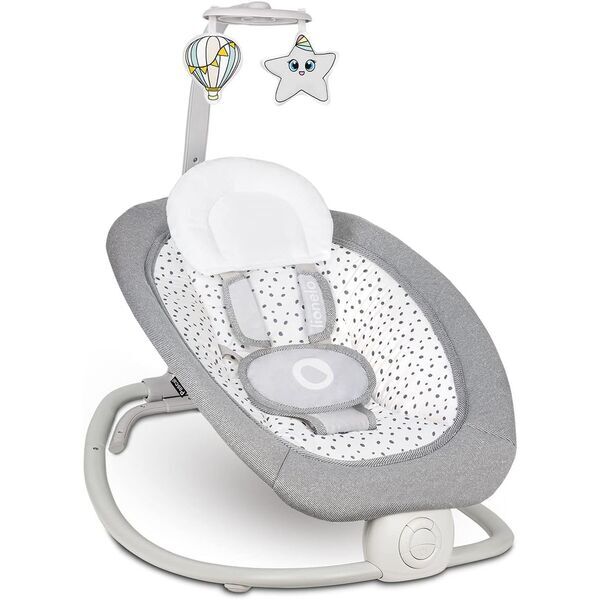 Lionelo Pascal Babywippe | grey/white 1