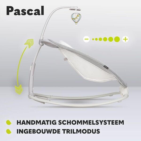 Lionelo Pascal Babywippe | grey/white 2