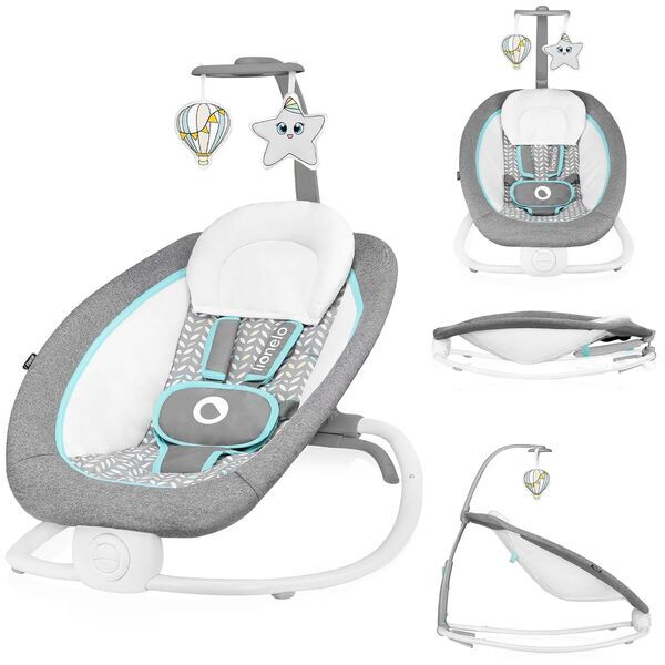 Lionelo Pascal Babywippe | grey/blue 1