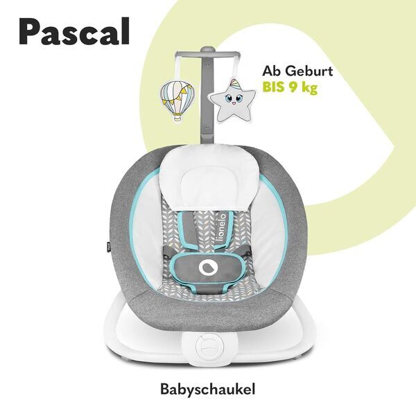 Lionelo Pascal Babywippe | grey/blue 2