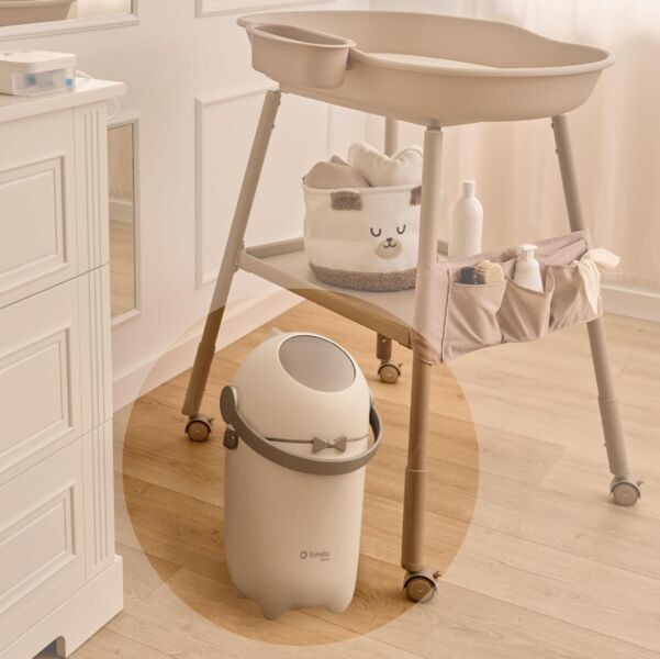 Lionelo Purebin diaper pail | white, image 2 of 2