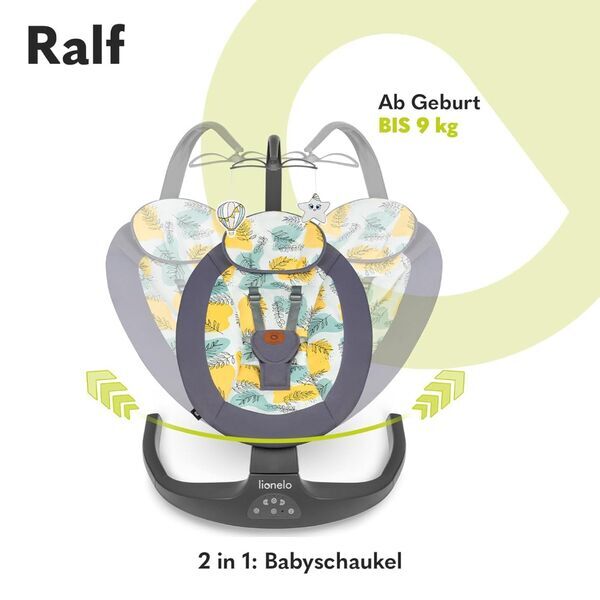 Lionelo Ralf 2-in-1 Babywippe | multicolored 2