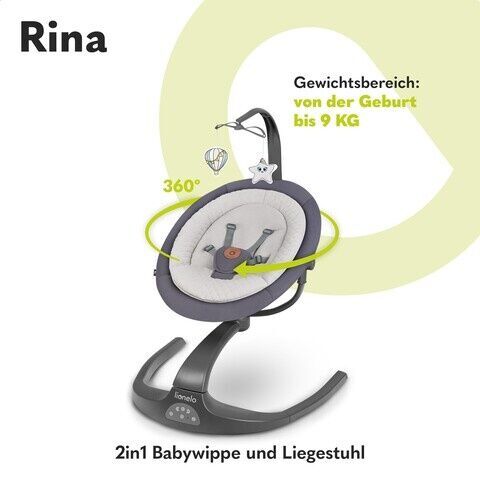 Lionelo Rina Babywippe | grau 2