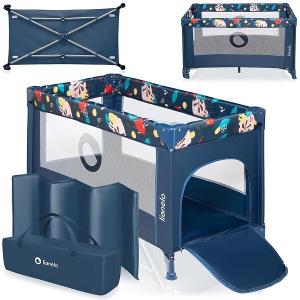 Lionelo Stefi Babybett und Laufstall | blau 1