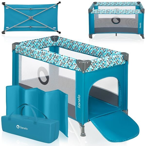 Lionelo Stefi Babybett und Laufstall | türkis 1