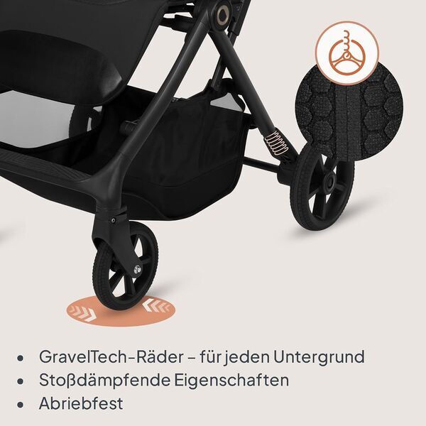 Lionelo Tansi travel stroller | black, image 2 of 3