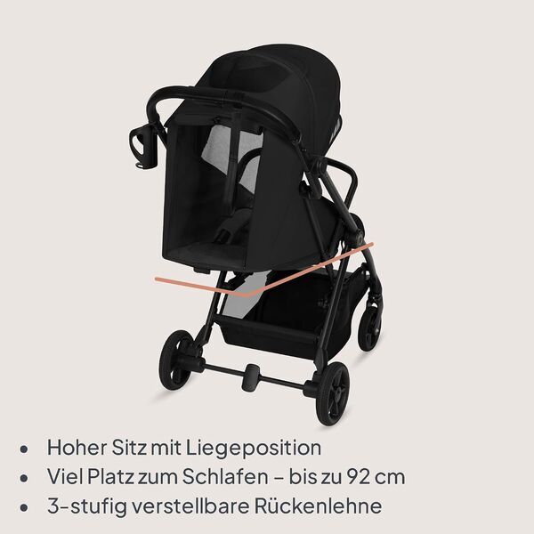 Lionelo Tansi travel stroller | black, image 3 of 3