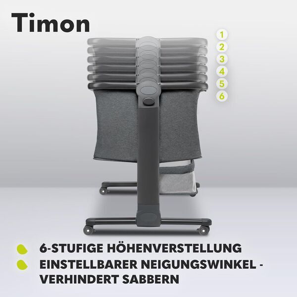 Lionelo Timon Beistellbett | grey 3