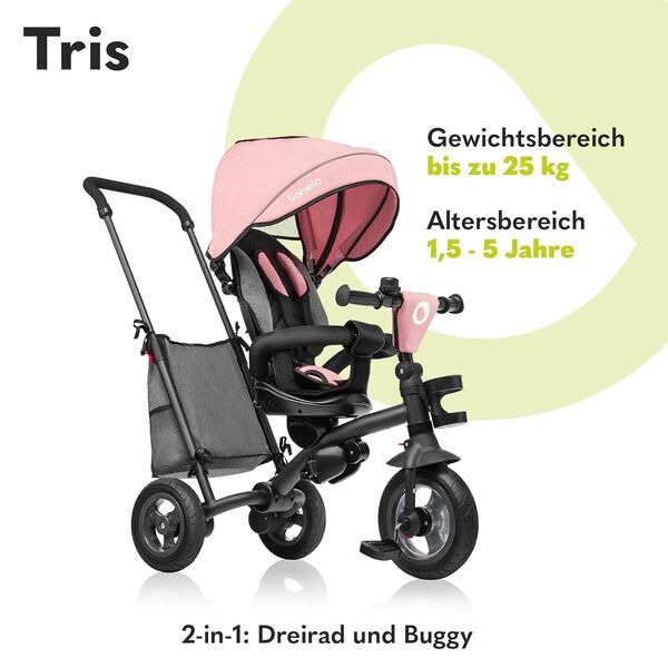 Lionelo Tris 2-in-1 Dreirad en Buggy (2020) |  2