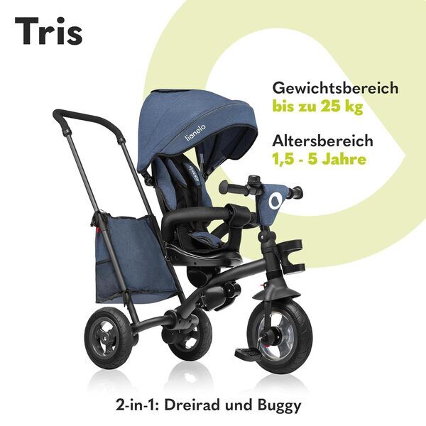 Lionelo Tris Candy Rose Dreirad | blue 2