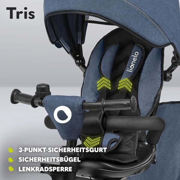 Lionelo Tris Candy Rose Dreirad | blue 3